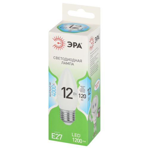 Лампа светодиодная LED 12 Вт 1200Лм 4000К свеча нейтральный E27 220-240В LED B35-12W-840-E27 Green Line | код Б0067141 | ЭРА фото 2 Лампа светодиодная LED 12 Вт 1200Лм 4000К свеча нейтральный E27 220-240В LED B35-12W-840-E27 Green Line | код Б0067141 | ЭРА фото 2