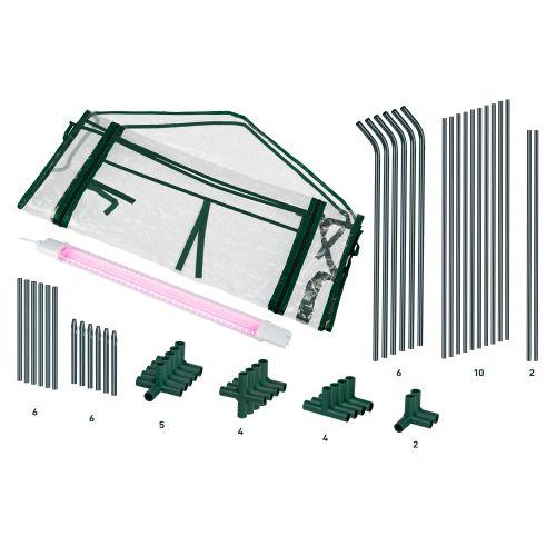 Теплица GREEN APPLE GA-House-medium со светильником в комплекте 1800х900х900 мм 2 отсека | код Б0063840 | ЭРА фото 2 Теплица GREEN APPLE GA-House-medium со светильником в комплекте 1800х900х900 мм 2 отсека | код Б0063840 | ЭРА фото 2