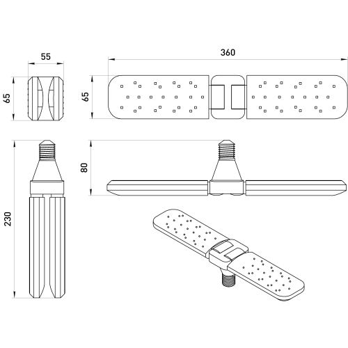 Фитолампа для растений светодиодная GREEN LINE ФИТО-20W-PFR-E27-GR 2-х лепестковая полного спектра 20 Вт Е27 | код Б0064520 | ЭРА фото 8 Фитолампа для растений светодиодная GREEN LINE ФИТО-20W-PFR-E27-GR 2-х лепестковая полного спектра 20 Вт Е27 | код Б0064520 | ЭРА фото 8