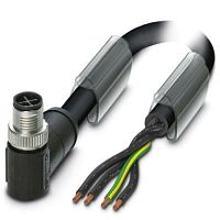 Силовой кабель SAC-4P-M12MRS/ 1,0-PUR PE | код 1408839 | PHOENIX CONTACT