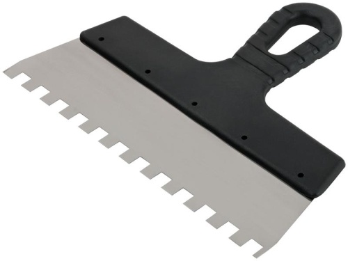 Шпатель фасадный нержавеющий зубчатый 250 мм / зуб 10 мм | код 6609 | FIT фото 2 Шпатель фасадный нержавеющий зубчатый 250 мм / зуб 10 мм | код 6609 | FIT фото 2
