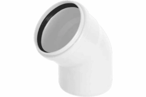 Отвод НПВХ 50 мм 45 градусов ВК | код 2391058 | Хемкор