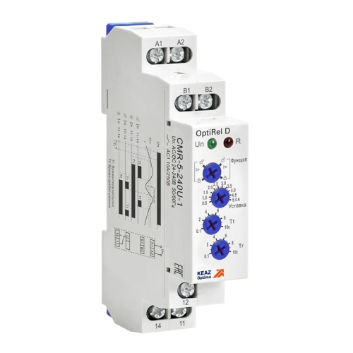 Реле контроля тока OptiRel D CMR-1-240U-1 01…1А 10А 1СО 24-240АС/DC | код 332026 | КЭАЗ