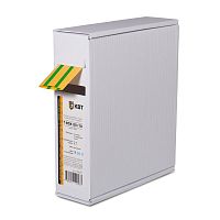 Термоусаживаемая трубка T-BOX 6/3 желто-зеленый (10м) (КВТ) | код 65605 | КВТ