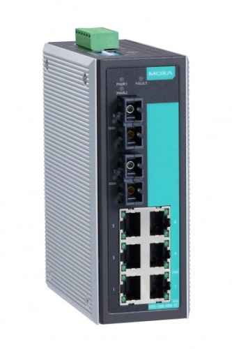 Коммутатор EDS-308-MM-SC Ethernet Server 6 10/100BaseTx ports,2 multi mode(2Km) 100Fx port | код 00-01131263 | MOXA