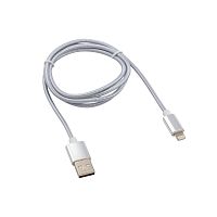 Кабель REXANT USB-Lightning 1 м, серебристая нейлоновая оплетка | код 18-7051 | REXANT