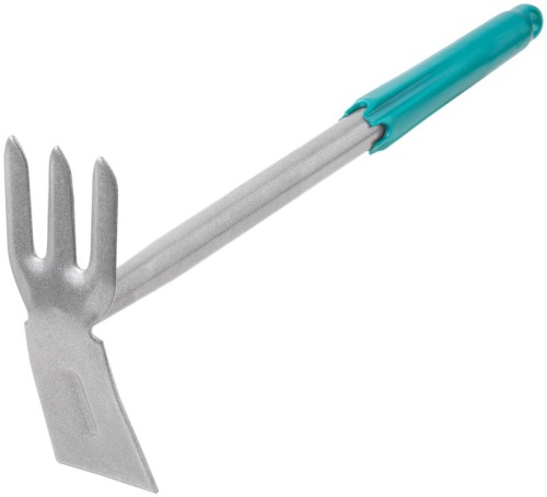 Мотыжка с ручкой МК-2(м) цельнометаллическая 3 зуба, трапеция | код 76853 | FIT фото 2