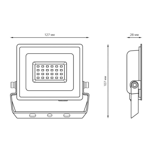 Прожектор светодиодный Elementary 30Вт IP65 6500К 2550лм PROMO G3 черн. GAUSS 613100330P фото 6