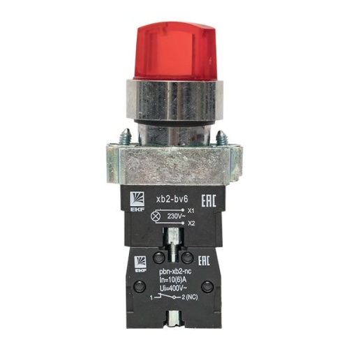 Переключатель BD33 3P c красной подстветкой 230В NO PROxima | код xb2-bk33-r-230 | EKF фото 5