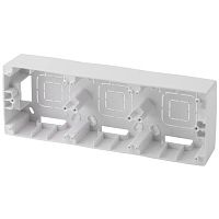 Коробка накладного монтажа 3 поста, Эра12, белый (5/50/400) 12-6103-01 | код Б0043180 | ЭРА