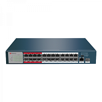 Коммутатор неуправляемый 24-х портовый PoE (DS-S2624P(B) | код 301801560 | HiWatch