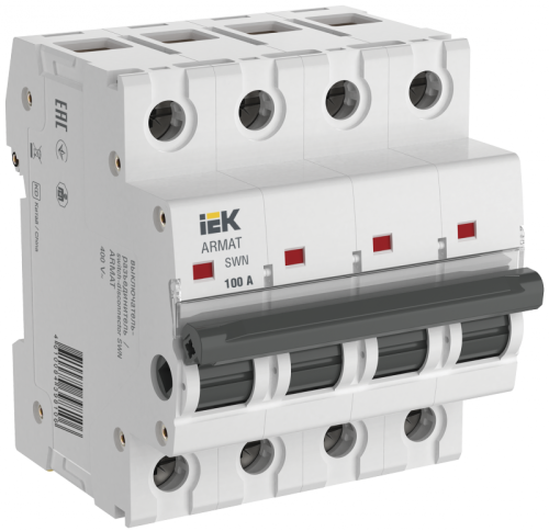 ARMAT Выключатель-разъединитель SWN 4P 100А IEK | код AR-SWN-4-100 | IEK