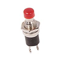 Выключатель-кнопка металл 220V 2А (2с) (ON)-OFF 7.2 красная Micro REXANT | код 36-3310 | REXANT