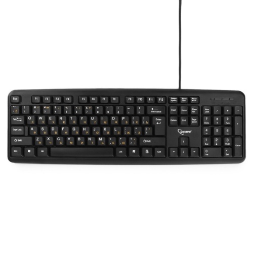 Клавиатура Gembird KB-8320U-BL, черный, USB, 104 клавиши, кабель 1,5м | код KB-8320U-BL | Gembird