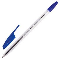 Ручка шариковая BRAUBERG X-333, СИНЯЯ, корпус прозрачный, узел 0,7 мм, линия письма 0,35 мм, 142405 | код 142405 | BRAUBERG