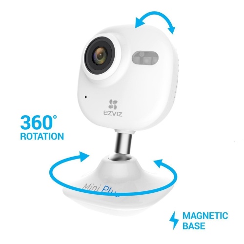 Камера IP 2МП (2.8мм) WiFi белая встроенный микрофон и динамик ИК-подсветка до 10м Mini Plus white (CS-CV200-A0-52WFR (White) | код etm00-00000032 | EZVIZ