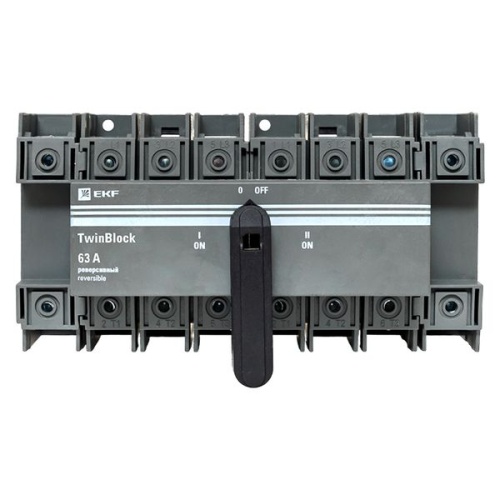 Рубильник 4п 63А реверсивный с рукояткой для прямой установки TwinBlock | код tb-s-63-4p-rev | EKF фото 4 Рубильник 4п 63А реверсивный с рукояткой для прямой установки TwinBlock | код tb-s-63-4p-rev | EKF фото 4