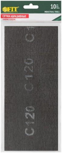 Сетка шлифовальная нейлоновая основа 120х280мм (уп.10шт) Р 120 FIT 38295 фото 3