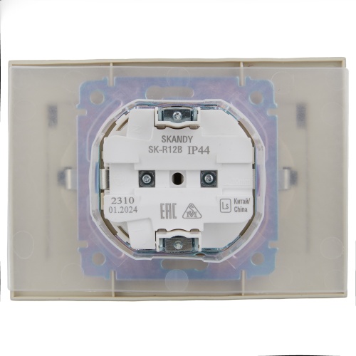 SKANDY Роз. 2-я с кр. 16А в сб IP44 SK-R12B беж. IEK | код SK-R26-16-44-K10-F | IEK фото 3