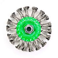 Щетка дисковая жгутовая Д115x13xM14, ворс нерж сталь 0,50 (13-047) | код EB-DSS8 | EuroBrush