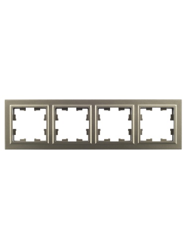 BRITE Рамка 4-местная РУ-4-БрШ шампань | код BR-M42-K37 | IEK фото 3