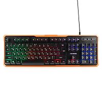 Клавиатура игровая Гарнизон GK-320G, подсветка, USB, черный, антифантомные клавиши, 12 дополнительных функций, кабель 1.5м | код GK-320G | Гарнизон