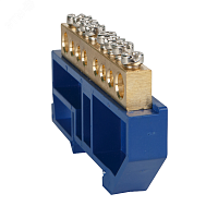 Шина нулевая с изолятором OptiKit BB-D-N-DIN-14-8х12-синий | код 277864 | КЭАЗ