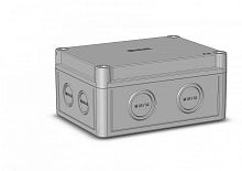 Коробка приборная КР2801, 150 х 110 х 73 мм, полистирол, низкая крышка, DIN - рейка РП5801, серая (33 шт.) HEGEL | код КР2801-113 | HEGEL