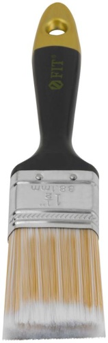 Кисть флейцевая "Лайн" искусственная щетина пластиковая ручка 1. 5дюйм (38мм) FIT 01174 фото 5