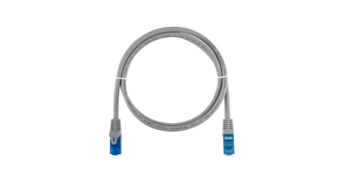 Коммутационный шнур NIKOMAX Essential Line U/UTP 4 пары, Кат.6 (Класс E), 250МГц, 2хRJ45/8P8C, T568B, заливной, с защитой защелки, многожильный, BC (чистая медь), 25AWG (7x0,175мм), LSZH нг(А)-HFLTx, серый, 1м | код NMC-PC4UE55B-ES-010-C-GY