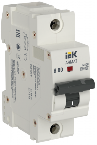 ARMAT Авт. выкл. M10H 1P B 80A IEK | код AR-M10H-1-B080 | IEK