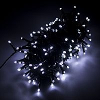 Электрогирлянда уличная ЗОЛОТАЯ СКАЗКА Нить , 200 LED, 20 м, холодный белый, контроллер | код 591293 | ЗОЛОТАЯ СКАЗКА