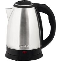 Чайник электрический Scarlett SC-EK21S26 2л. 1800Вт серебристый корпус: металл/пластик (EK21S26) | код 352452 | SCARLETT