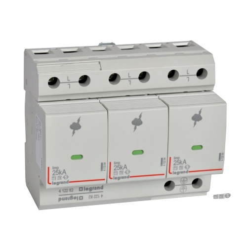 УЗИП T1 25kA 3P с сигнальным контактом | код 412282 | Legrand 