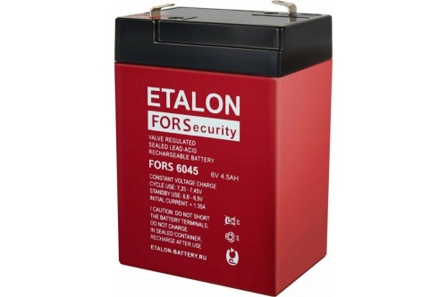 Аккумулятор 6В 4,5Ач (FORS 6045) | код. 200-6/045S | Etalon battery