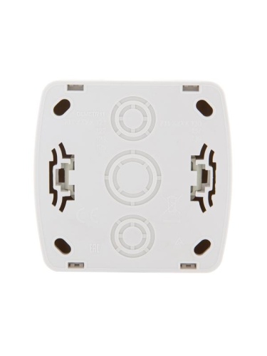 DEMET Розетка с заземлением наружная белая | код 711-0200-122 | Lezard фото 2