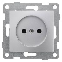 GUSI Bravo механизм розетки 1-ой б/з с з/ш, скрытая установка, 16А, 250В. Цвет серебро. | код С10Р2-004 | GUSI ELECTRIC