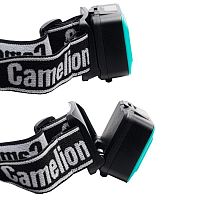 Фонарь налобный LED5386 1Вт COB LED 3 реж. 3XAAA пласт блист черн. Camelion 15691