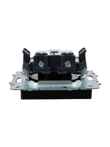 BRITE Розетка 1-местная без заземления без защитных шторок 10А РС10-1-0-БрЧ черный | код BR-R10-10-K02 | IEK фото 7