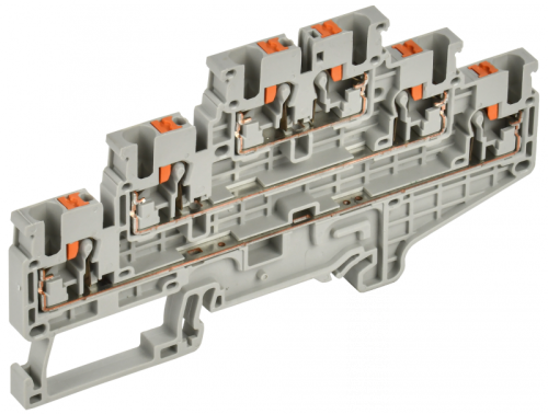 Колодка клеммная CP-ML 3 ур. 2,5мм2 серая IEK | код YCT23-00-3-K03-002 | IEK