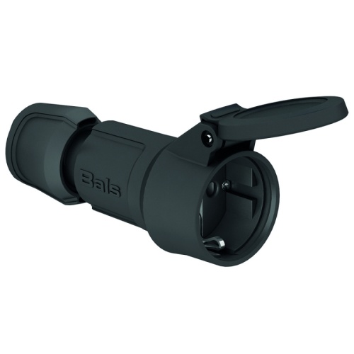 Розетка кабельная Schuko 16A, 3p(2P+E), 250V, IP54, черный MULTI-GRIP Bals 7488 | код 7488 | Bals
