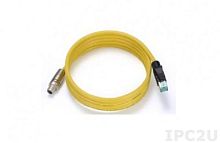 Кабель CBL-M12XMM8PRJ45-Y-200-IP67 2-meters M12-to-RJ45 Cat-5 UTP Ethernet cable with IP67-rated 8-pin male X-coded crimp type M12 connector | код 00-06104250 | MOXA