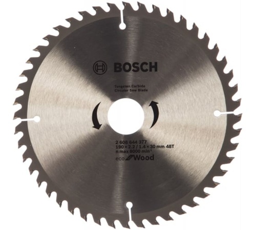 Пильный диск ECO WO 190x30-48T | код 2608644377 | BOSCH