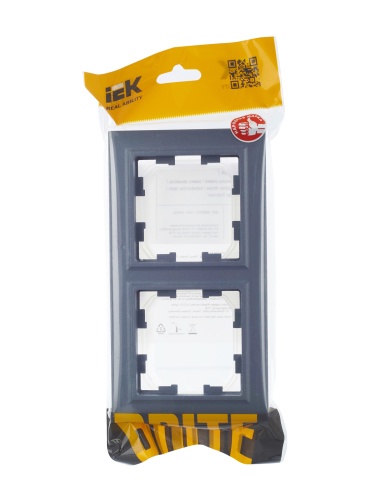 BRITE Рамка 2-местная IP44 РУ-2-БрМ-44 маренго | код BR-M22-44-K35 | IEK фото 2