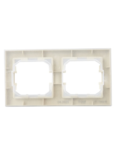 BRITE Рамка 2-местная IP44 РУ-2-БрКр-44 бежевый | код BR-M22-44-K10 | IEK фото 3