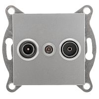 GUSI Ugra механизм розетки TV+ SAT, оконечной, скрытая установка. Цвет серебро. | код С11TS1-004 | GUSI ELECTRIC