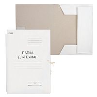 Папка для бумаг с завязками картонная STAFF, гарантированная плотность 220 г/м2, до 200 л., 126525 | код 126525 | STAFF