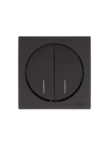 Выключатель 2-кл. СП OSEN 10А IP20 с подсветкой механизм черн. бархат LEZARD 743-4288-112 фото 3 Выключатель 2-кл. СП OSEN 10А IP20 с подсветкой механизм черн. бархат LEZARD 743-4288-112 фото 3