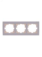 Рамка RAIN тройная горизонтальная белая с боковой вставкой | код 703-0202-148 | Lezard