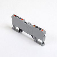 OPK 2,5C Клеммник пруж.быстрозажимной (Push in), 4-х выводной, 2,5мм.кв., (серый) (1252) | код 1020275 | ONKA
